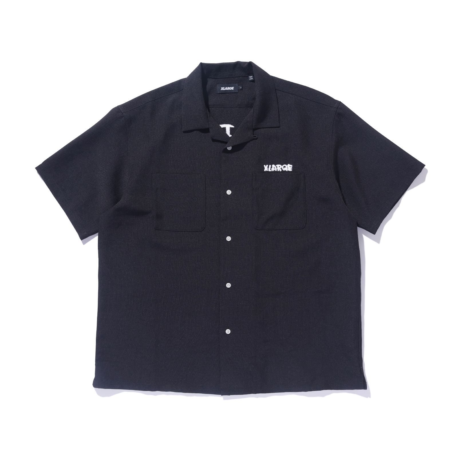 OPEN COLLAR WORK SHIRT S/S スピードアディクトBLACK S/ワークシャツ