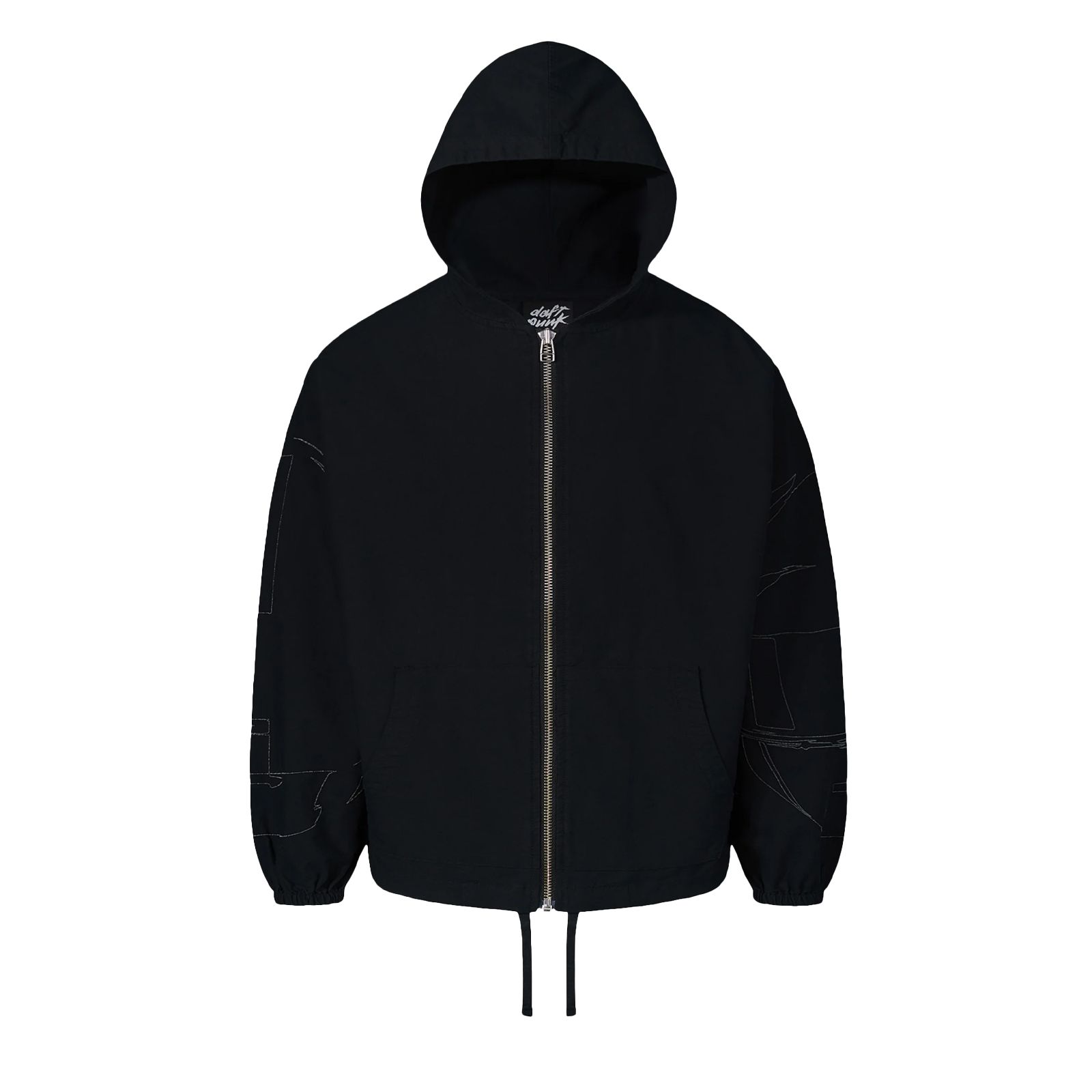 PLEASURES BLACK DIGITAL ZIP PONCHO HOODIE 