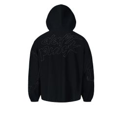 PLEASURES BLACK DIGITAL ZIP PONCHO HOODIE 