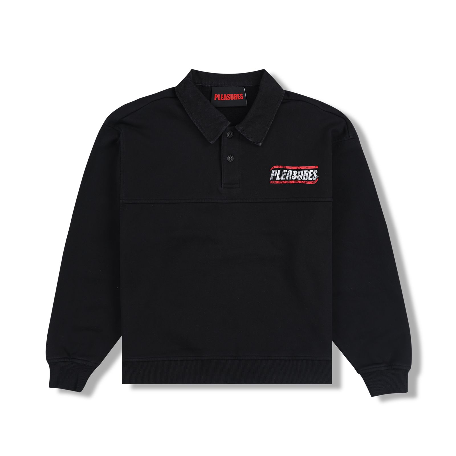 PLEASURES GENTLE POLO SWEATSHIRT