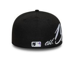 NEW ERA EST SCRIPT 59FIFTY LP COLROC BLK