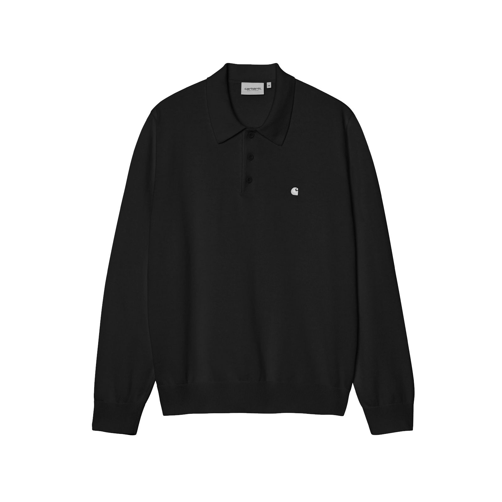 トップス Carhartt WIP L/S KENDRICK POLO black M Carhartt WIP – Longsleeve Arlo Polo Black/Kendricks Stripe