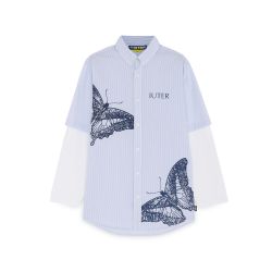 IUTER BUTTERFLY STRIPES DOUBLE LS SHIRT