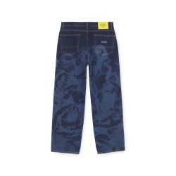 IUTER BATTLE LASER BAGGY DENIM PANTS
