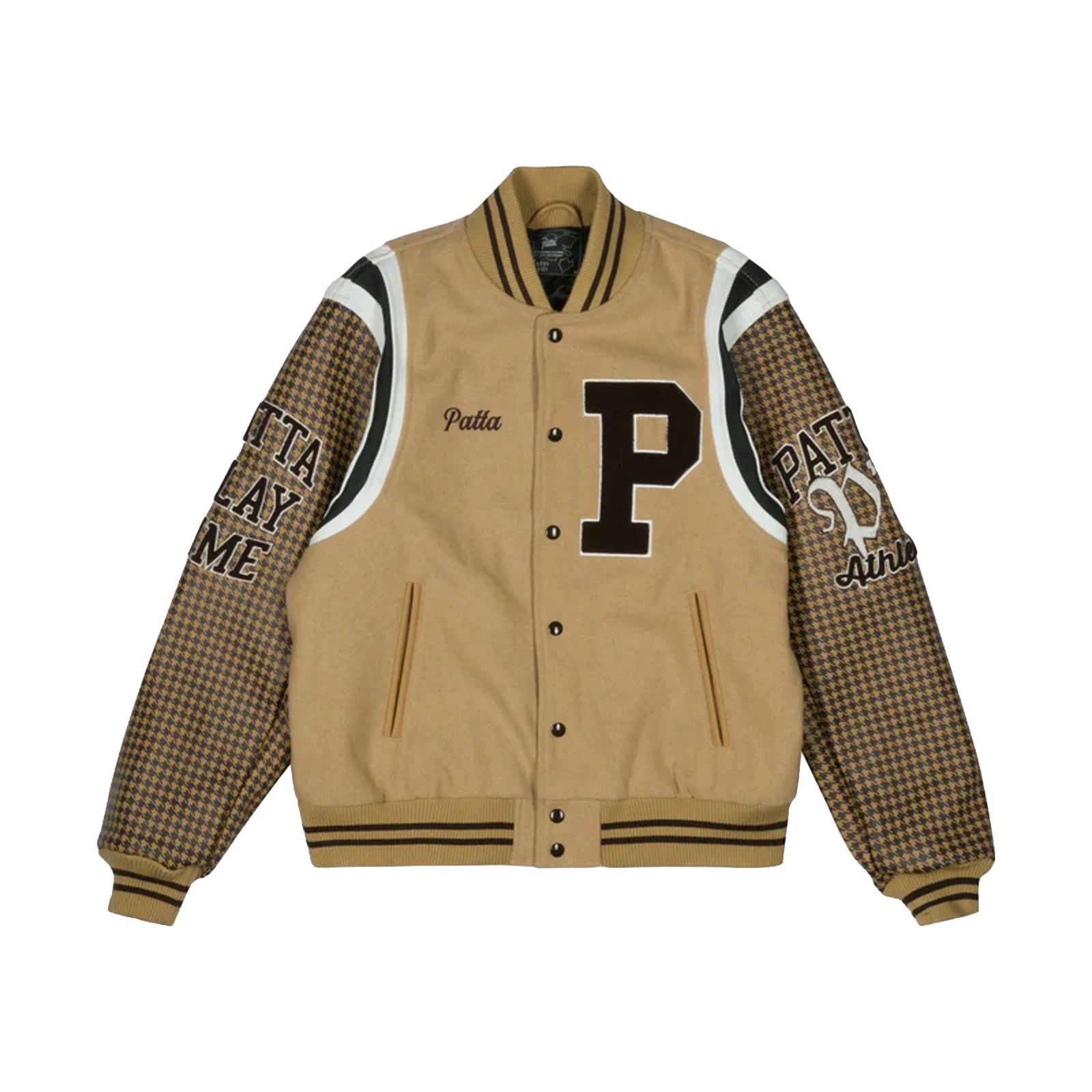 Patta Athletic P Houndstooth Varsity Jacket (Starfish)