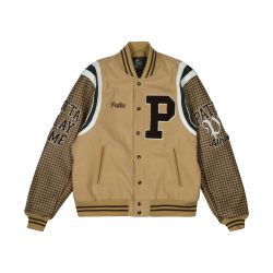 Patta Athletic P Houndstooth Varsity Jacket (Starfish)
