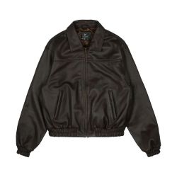 Patta Leather Bomber Jacket (Coffee Bean)