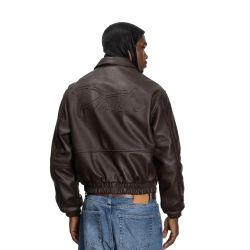 Patta Leather Bomber Jacket (Coffee Bean)