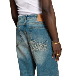 Patta Whiskers Denim Pants (Dark Blue Denim)