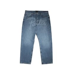 Patta Laserprint Whiskers Denim Pants (Light Blue Denim)