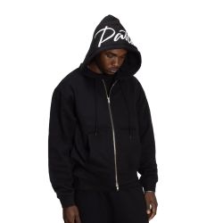 Patta Embro Classic Zip Up Hooded Sweater (Black)