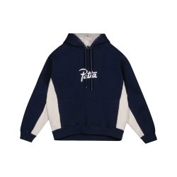 Patta Chenille Logo Hooded Sweater (Black Iris)
