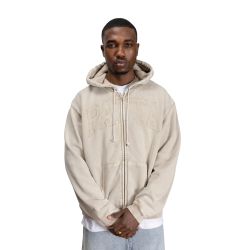 Patta Loopback Logo Zip Hooded Sweater (Irish Cream)