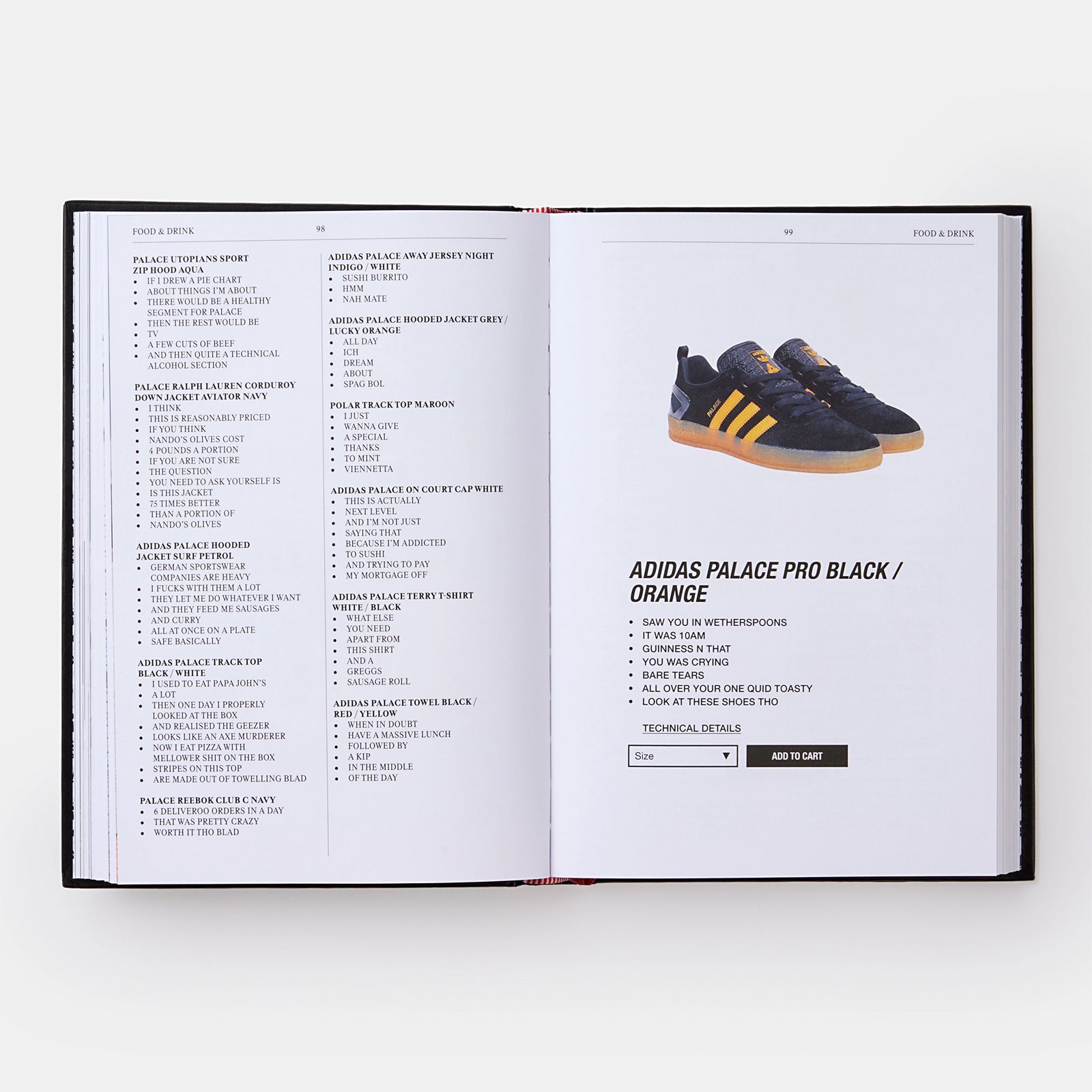 PALACE PRODUCT DESCRIPTIONS