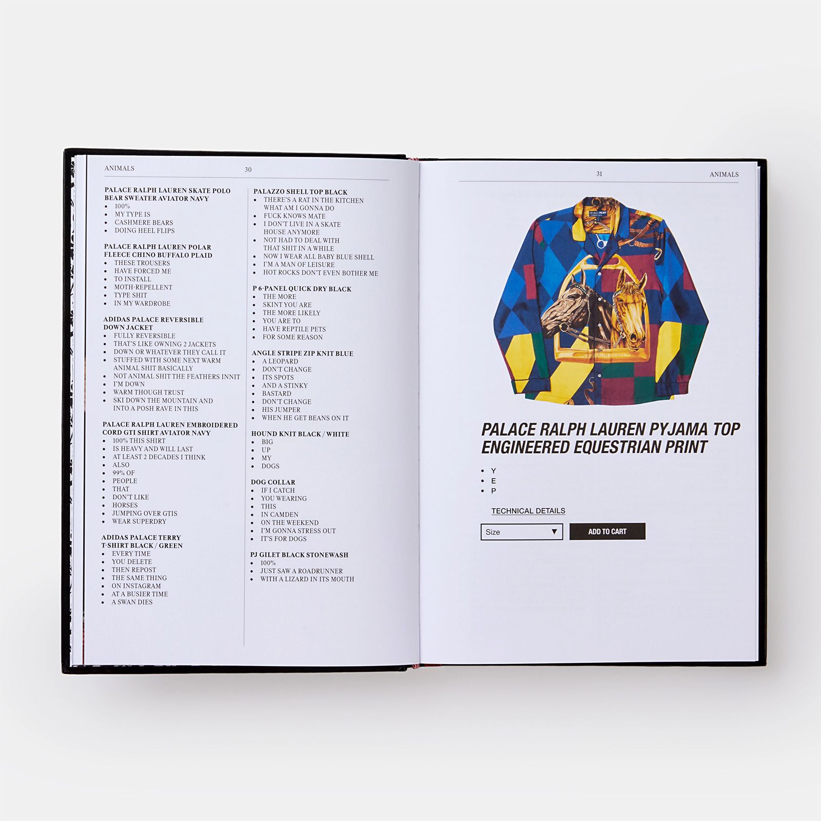 PALACE PRODUCT DESCRIPTIONS