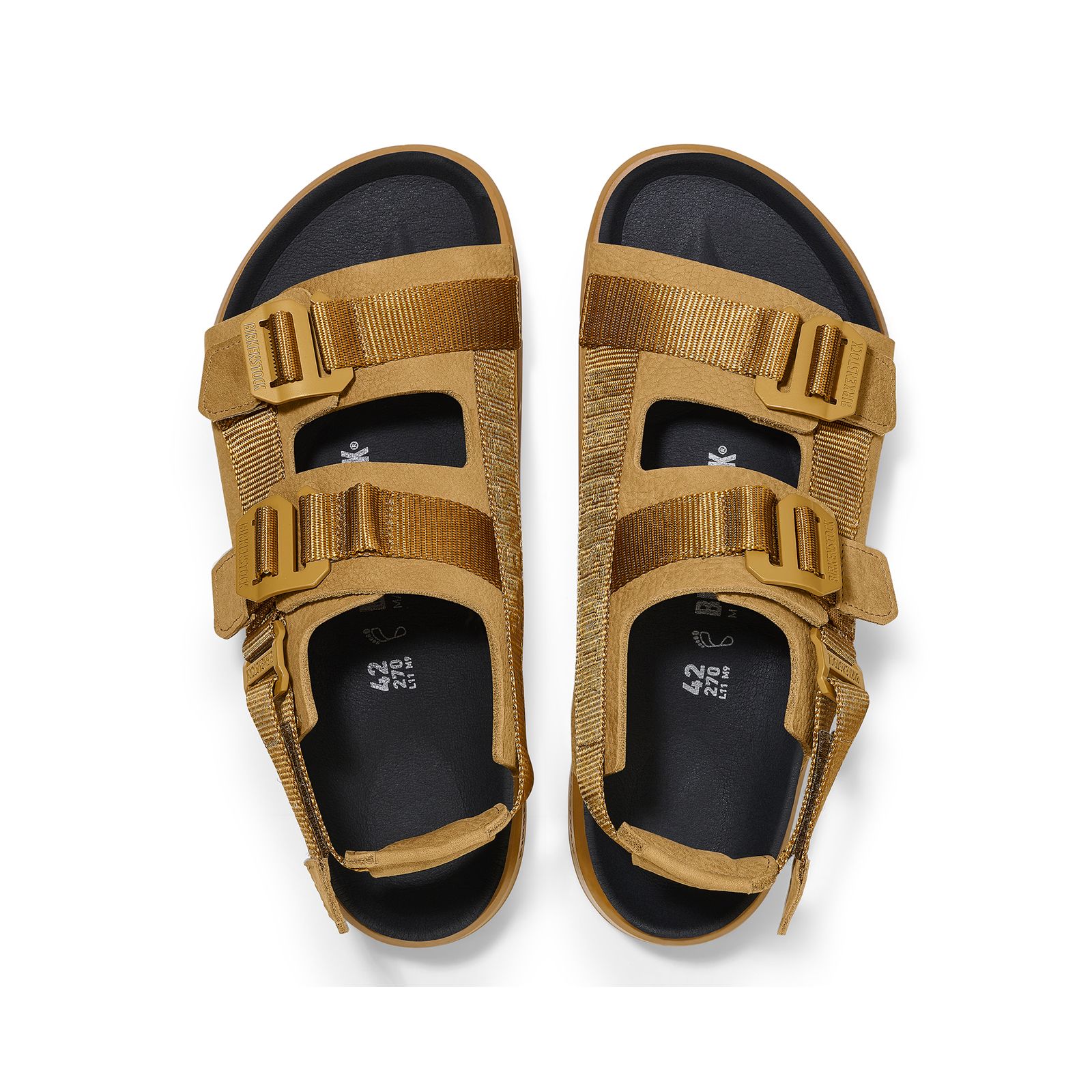 靴 BIRKENSTOCK Shinjuku 26 Shinjuku 2 Strap Leather-Textile Basalt Gray | BIRKENSTOCK